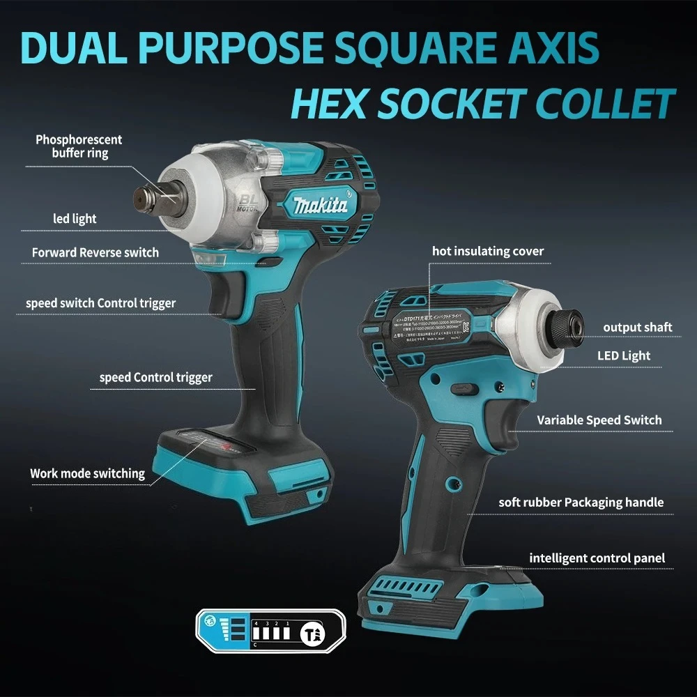 Аккумуляторный ударный гайкове – обзор и цена Makita Drill Dtw300